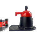 Premium Red 2 Cup Ceramic Stovetop Espresso Coffee Maker Set