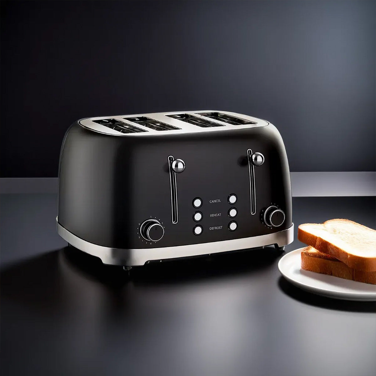 Bonzachef Multitoast Plus 4-Slice Popup Toaster With Ceramic Heating Element - SuperSaverAU - view 6