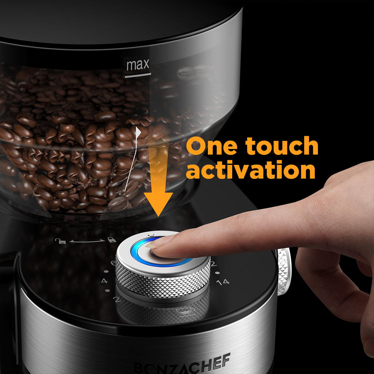 Bonzachef Perfect Grind 2 Electric Coffee Grinder - SuperSaverAU - view 3