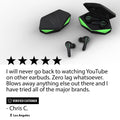 Matte Black Nuraboost Edge Ultra Low Latency Bluetooth 5.0 Gaming True Wireless Earbuds - Free AU/NZ Shipping - SuperSaverAU - view 3