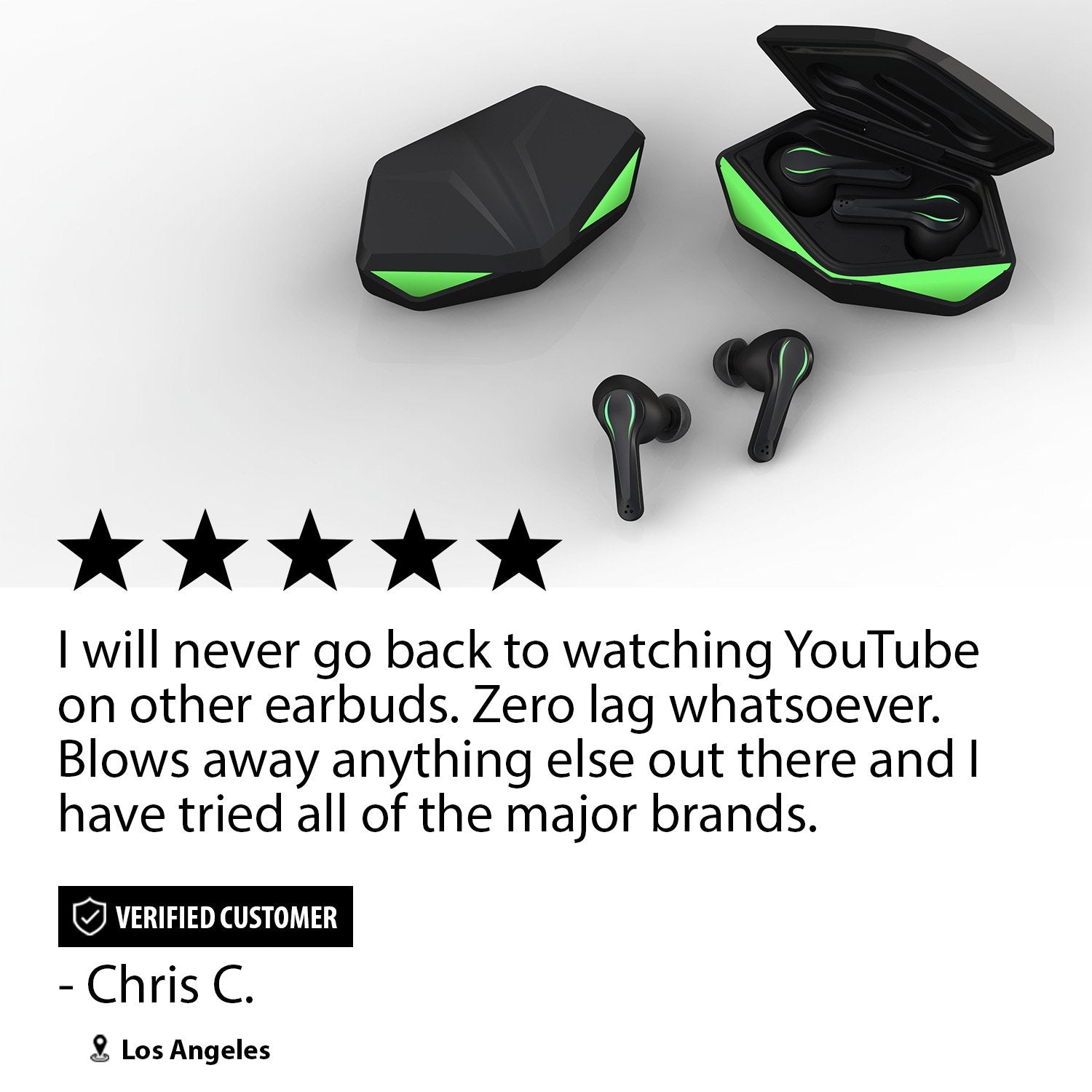 Matte Black Nuraboost Edge Ultra Low Latency Bluetooth 5.0 Gaming True Wireless Earbuds - Free AU/NZ Shipping - SuperSaverAU - view 3