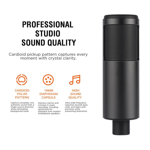 Sonictrek Studio Streaming Podcaster USB Microphone With Desk Tripod - SuperSaverAU - view 2