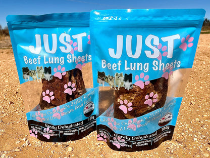 Life in the Outback Just Beef Lung Sheets - 100% Natural, Australian Sourced