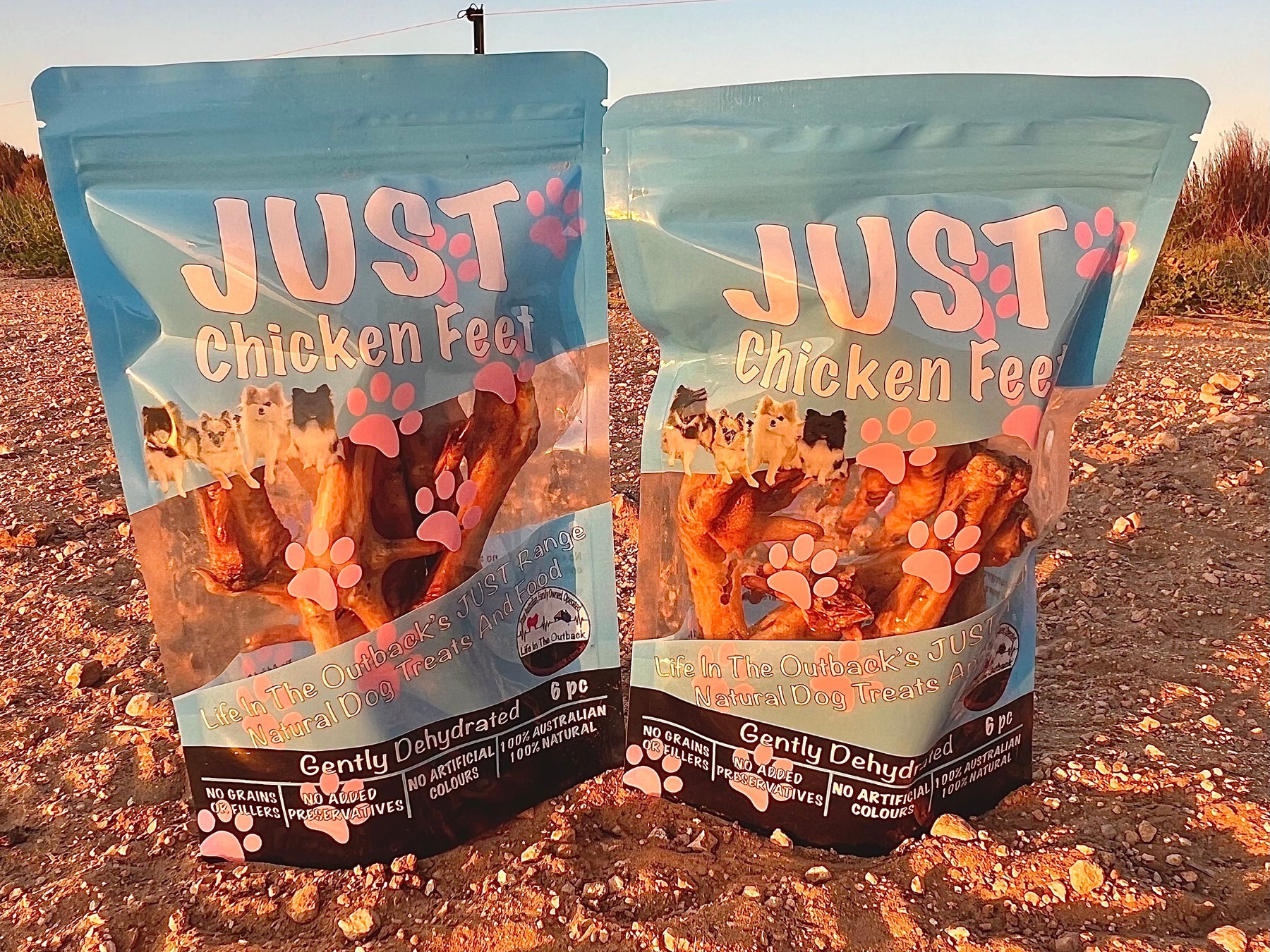 Life in the Outback Just Chicken Feet - 100% Natural Australian Dog Treats - SuperSaverAU - view 1