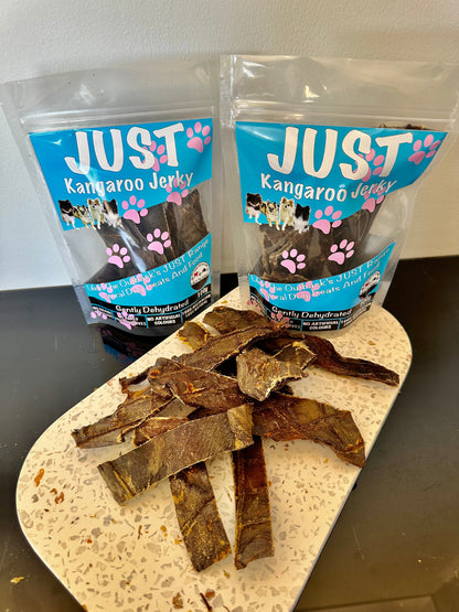 Just Kangaroo Jerky - 100% Natural Dog Treats, High Protein, Allergen-Free