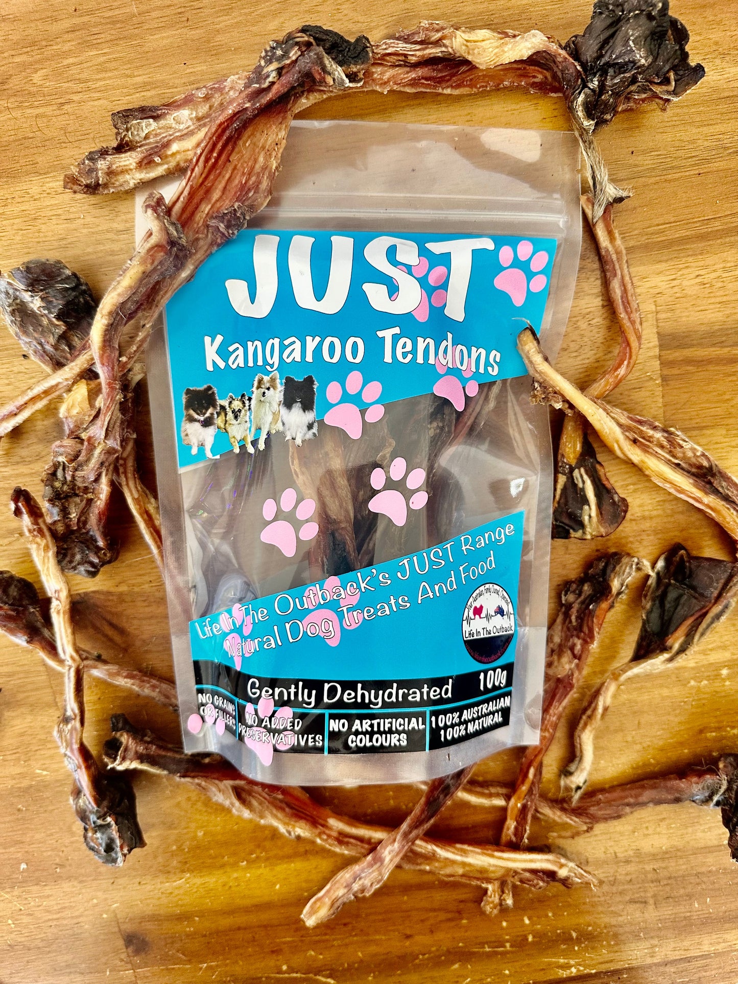 Life in the Outback Just Kangaroo Tendons - 100% Natural, Australian Sourced