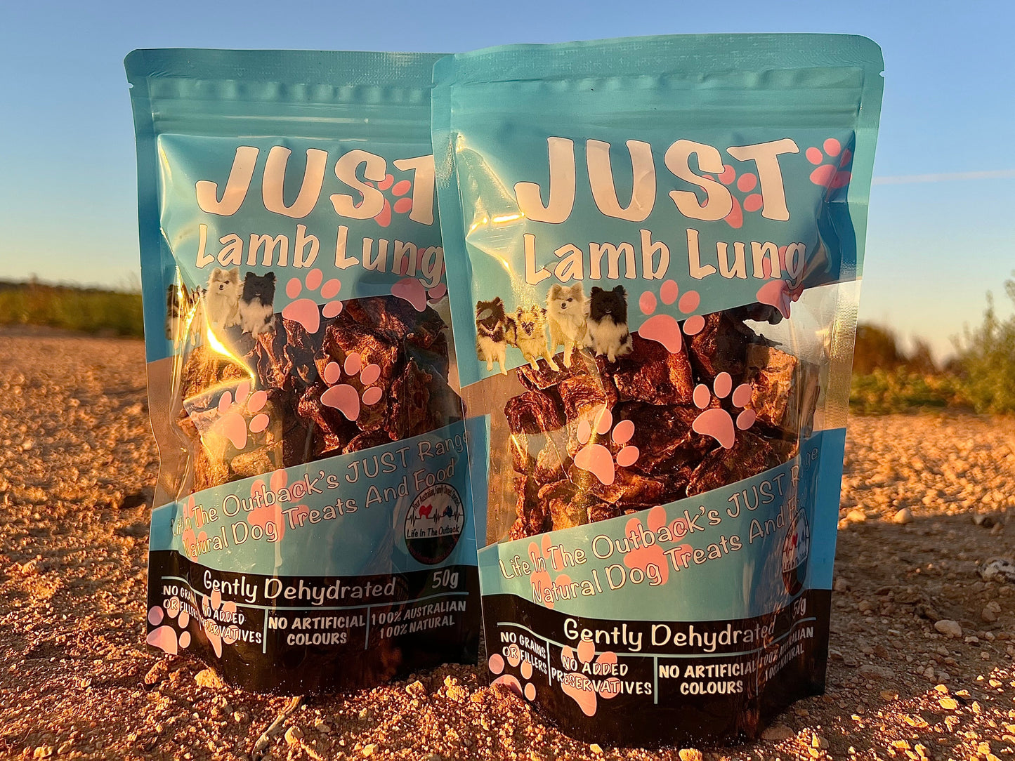 Life in the Outback Just Lamb Lung Treats - 100g, 100% Australian, Allergen-Free