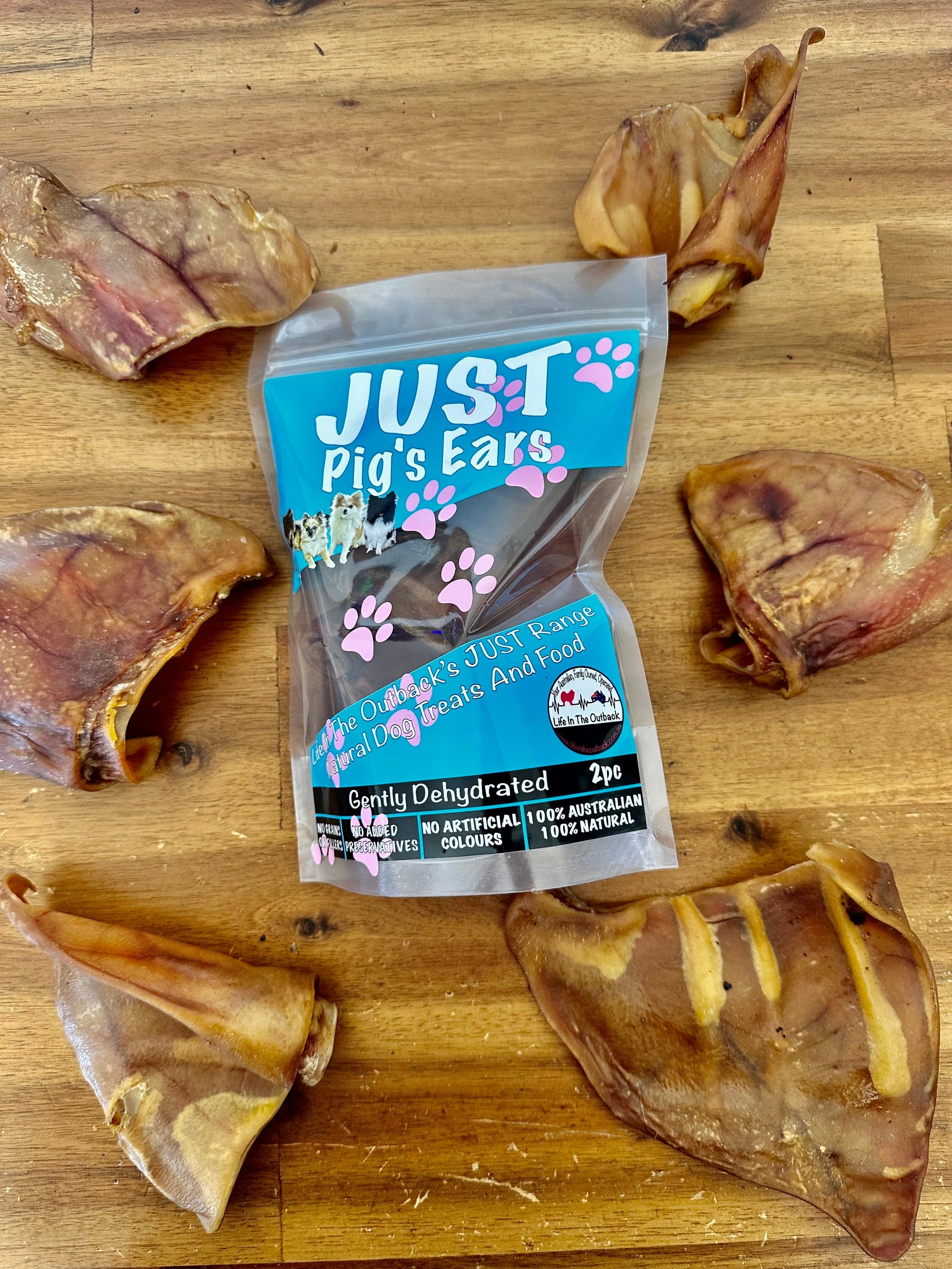 Life in the Outback Just Pig's Ears - 100% Natural Australian Dog Treats - SuperSaverAU - view 3