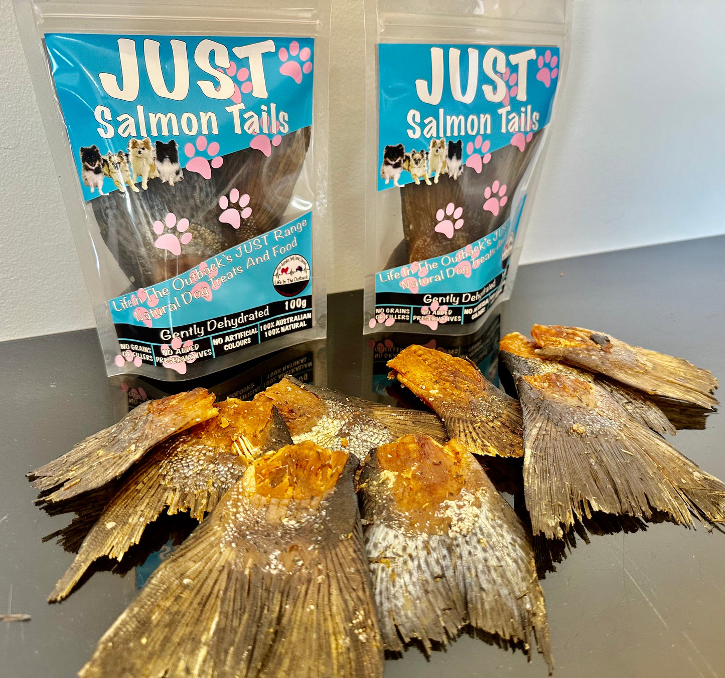 Life in the Outback Just Salmon Tails - 100% Natural Dog Treats, 60g