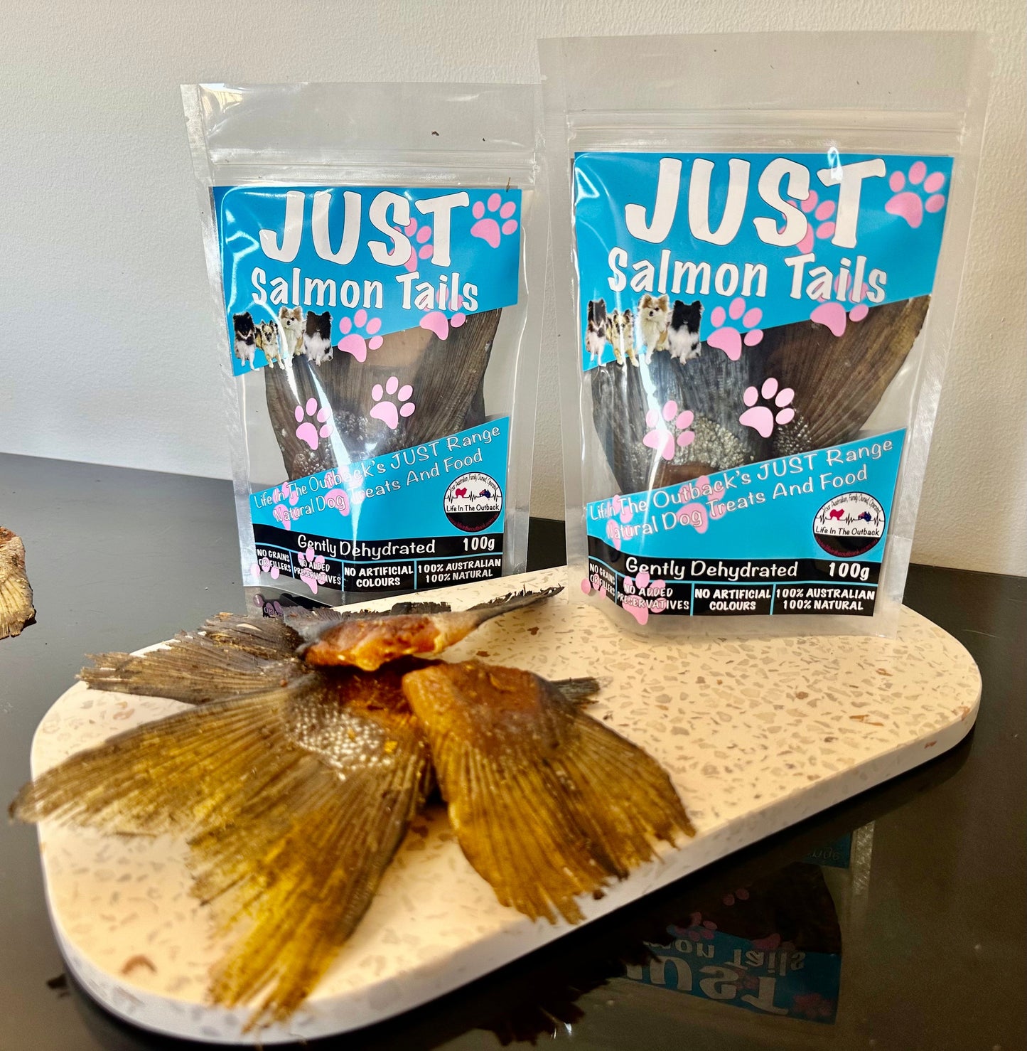 Life in the Outback Just Salmon Tails - 100% Natural Dog Treats, 60g