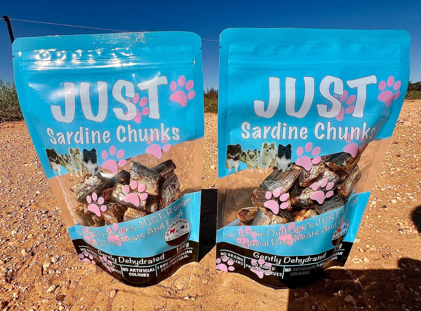 Just Sardine Chunks - 100% Natural Australian Dog Treats, Nutrient-Rich Snack