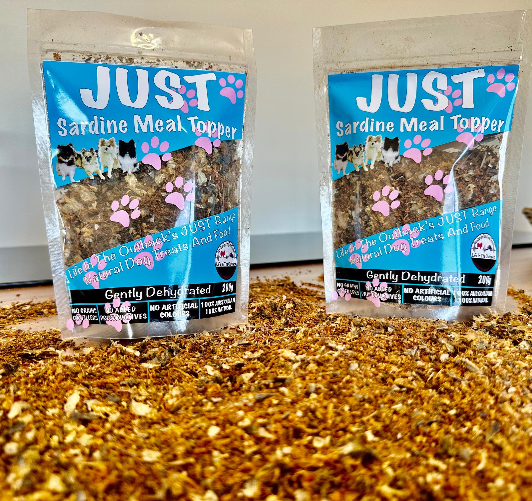 Just Sardine Meal Toppers 100% Natural Australian Dog Treats - 60g - SuperSaverAU - view 2