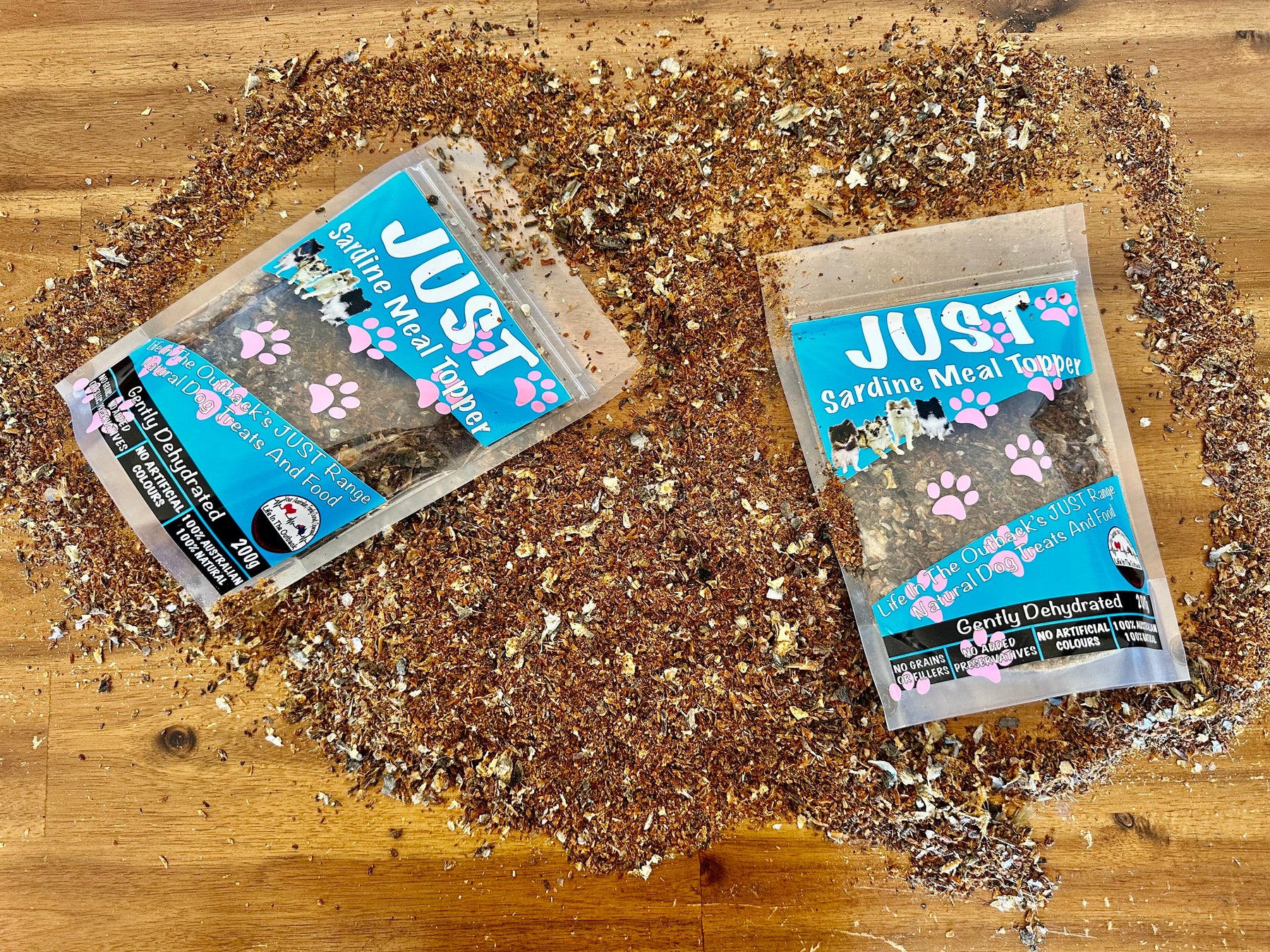 Just Sardine Meal Toppers 100% Natural Australian Dog Treats - 60g - SuperSaverAU - view 5