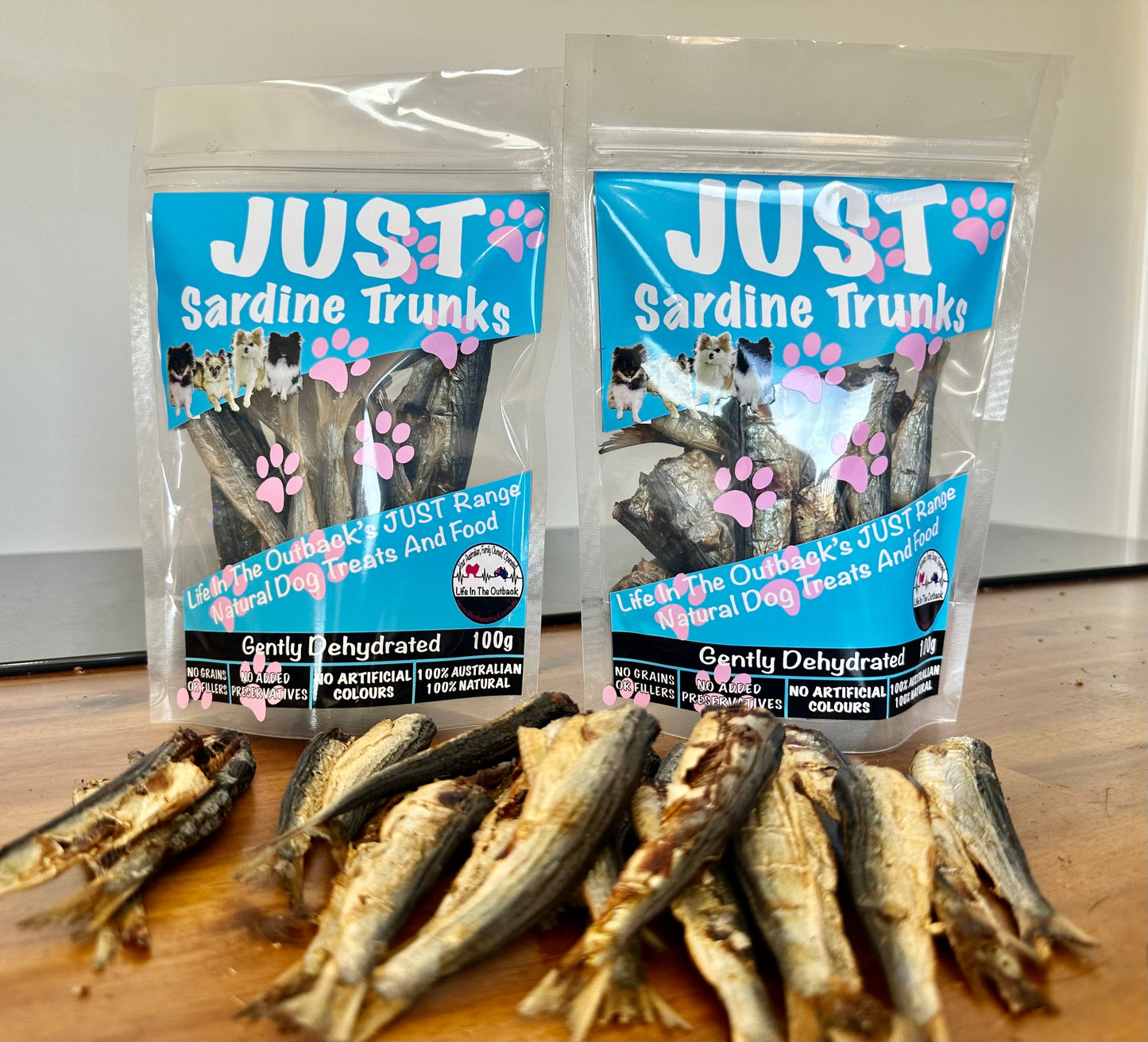 Life in the Outback Just Sardine Trunks - 100% Natural Australian Dog Treats