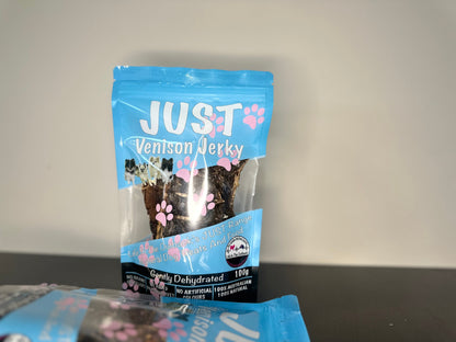 Just Venison Jerky 100g - 100% Australian, Allergen-Free, Nutrient-Rich Treat