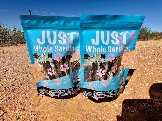 Just Whole Sardines - 100% Australian Natural Dog Treats, Nutrient-Rich, Allergen-Free