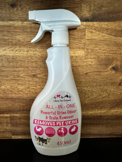Life In The Outback Urine Odour and Stain Remover 500ml - Enzyme-Based, Pet-Friendly