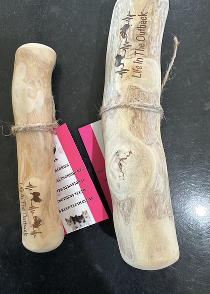 Life in the Outback Coffee Wood Chews - X-Large, Eco-Friendly, 100% Vegan