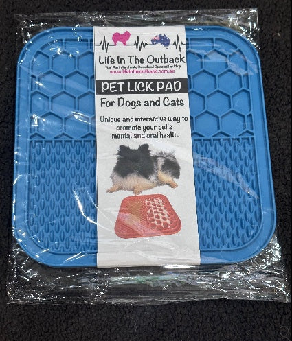 LIFE IN THE OUTBACK Pet Lick Pad - Blue, Durable, Engaging, Slow Feeder