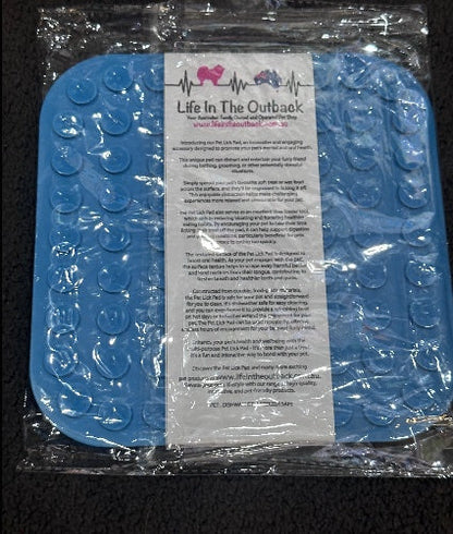 LIFE IN THE OUTBACK Pet Lick Pad - Blue, Durable, Engaging, Slow Feeder