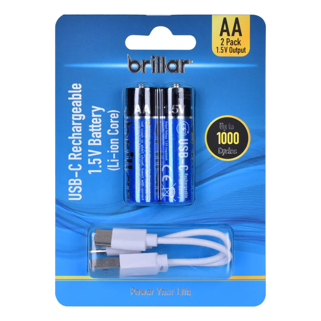 2 PCS AA USB Rechargeable LI-ION Battery - SuperSaverAU - view 1