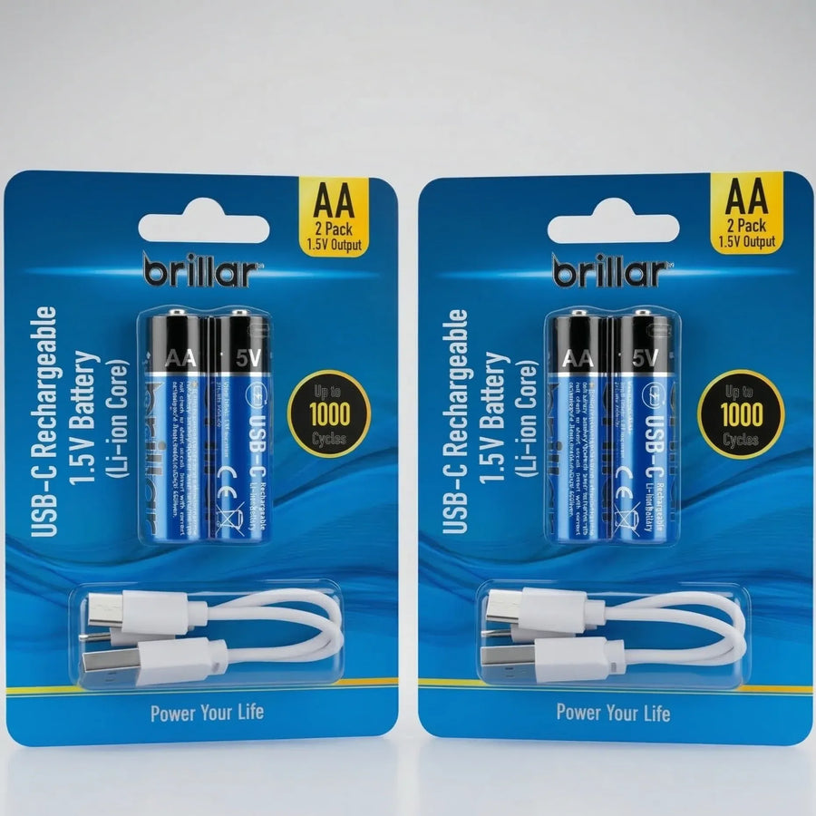 4 PCS AA USB Rechargeable LI-ION Battery - SuperSaverAU - view 1