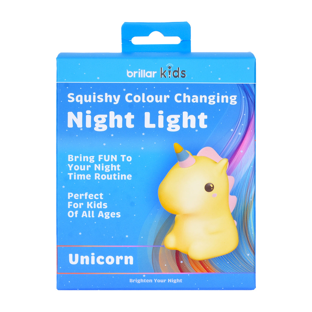 Squishy Unicorn Night Light - 14x8x8 cm, Rechargeable, 8 Colors, Soft Silicone - SuperSaverAU - view 1