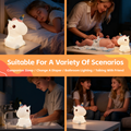 Squishy Unicorn Night Light - 14x8x8 cm, Rechargeable, 8 Colors, Soft Silicone - SuperSaverAU - view 5