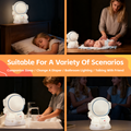 Squishy Astronaut Night Light - 14x9x9 cm, Rechargeable, 8 Colors, Soft Silicone - SuperSaverAU - view 3