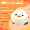 Cute Duck Night Light - 9x10x9 cm, Rechargeable, 8 Colors, Soft Silicone - SuperSaverAU - view 3