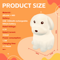 Premium Squishy Dog Night Light – USB Rechargeable with Tap Colour Change