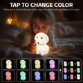 Premium Squishy Dog Night Light – USB Rechargeable with Tap Colour Change