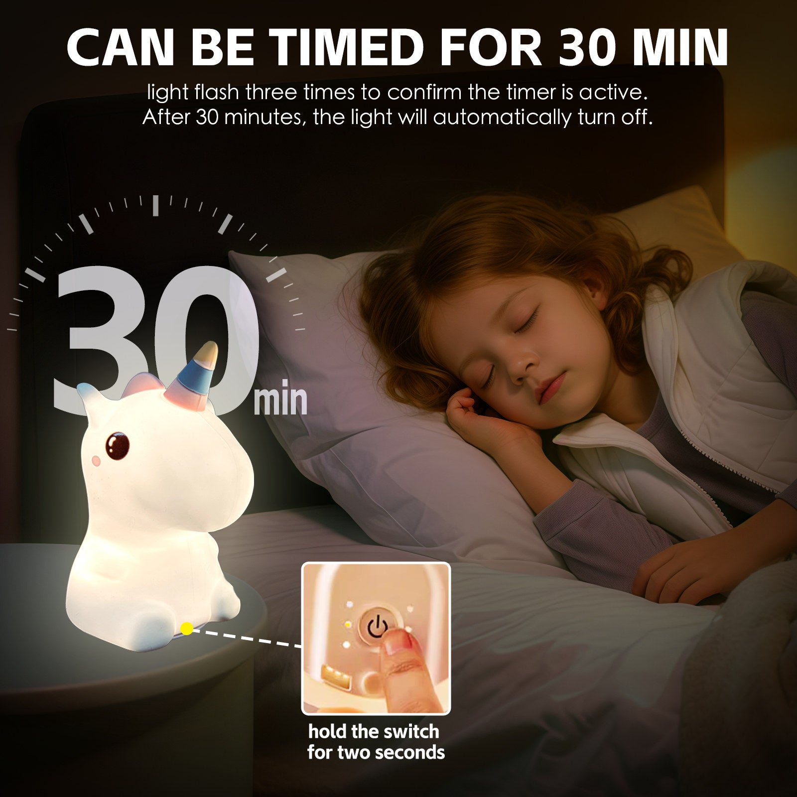 Premium Squishy Polar Bear Night Light with 8 Colours