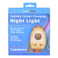 Squishy Capybara Rechargeable Silicone Night Light with Colour Changing Tap Control