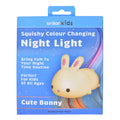 Squishy Cute Bunny Rechargeable Silicone Night Light for Kids Bedroom Nursery