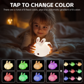 Squishy Cute Bunny Rechargeable Silicone Night Light for Kids Bedroom Nursery