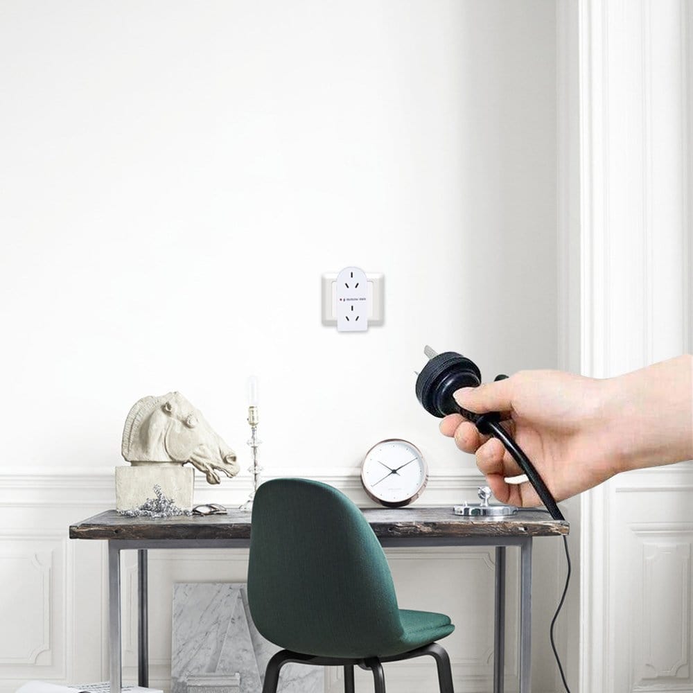 Premium 2400W Double Vertical Power Adapter with Surge Protection