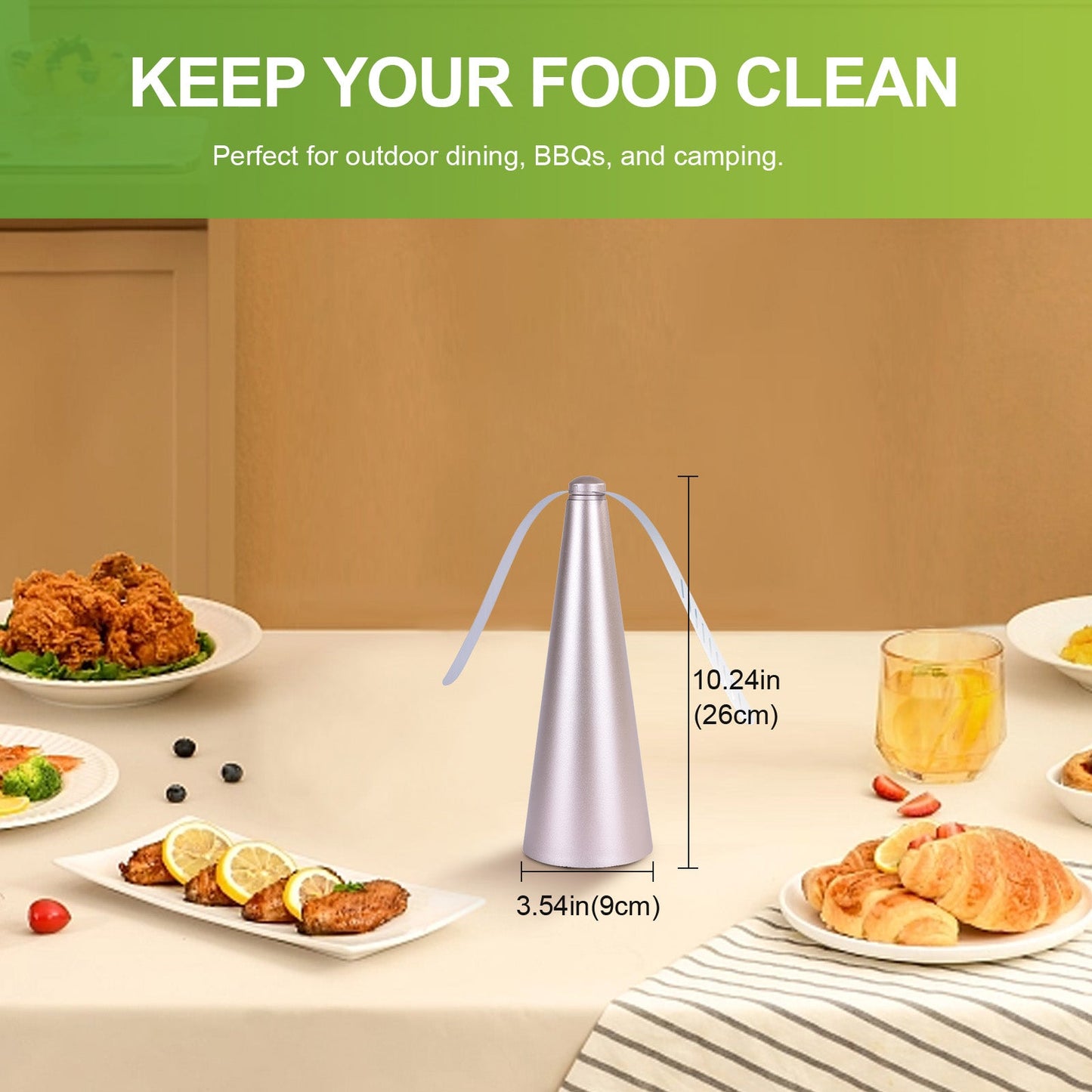 Aussie Shoo-Fly Electronic Fly Repellent Fan, 9 x 9 x 26 cm, Safe & Chemical-Free