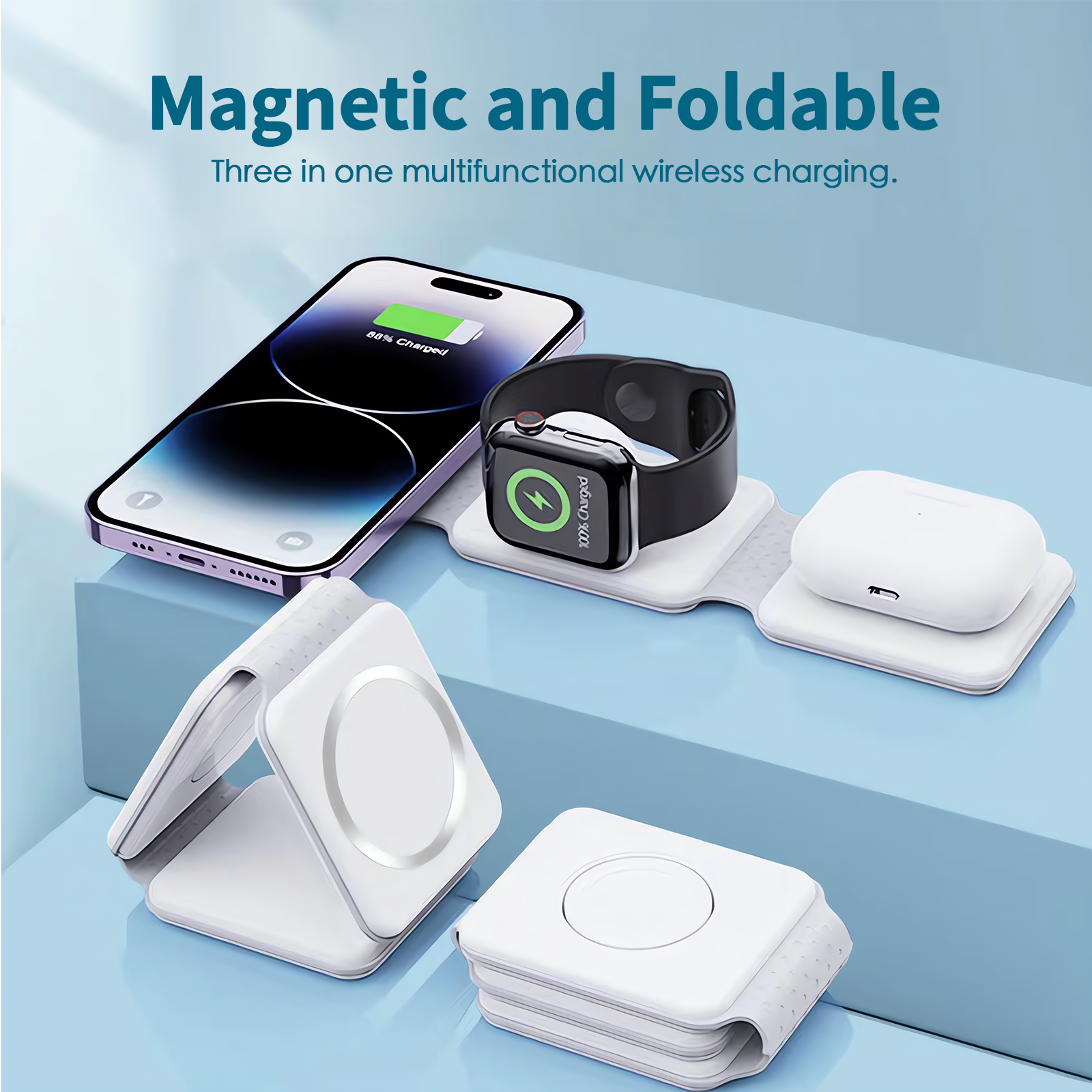 3-in-1 Wireless Charging Station with 15W Fast Charge for Apple Devices - SuperSaverAU - view 5