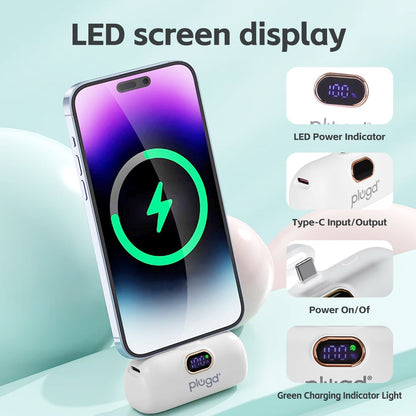 5000mAh Mini USB-C Fast Charge Power Bank - 18.5W