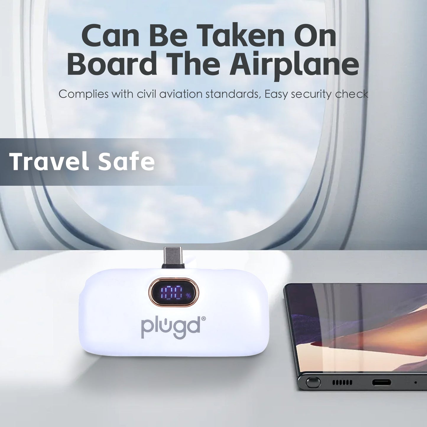 5000mAh Mini USB-C Fast Charge Power Bank - 18.5W