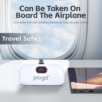 5000mAh Mini USB-C Fast Charge Power Bank - 18.5W