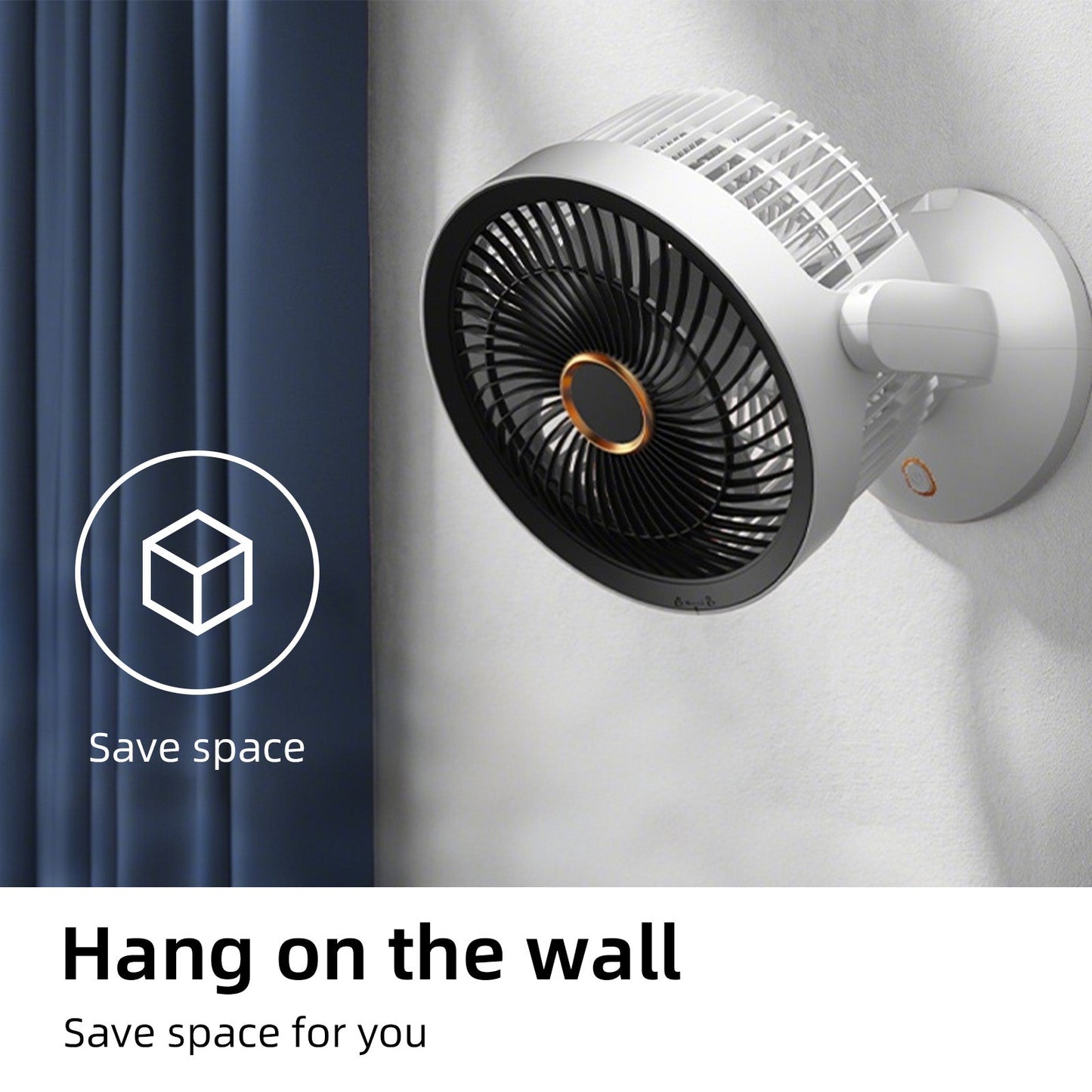 2000mAh Rechargeable Desk Fan - Stylish & Portable Cooling