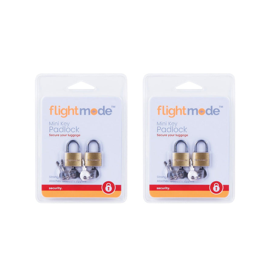 Flightmode Brass Padlocks with 3 Keys - 4 Pack, 20mm