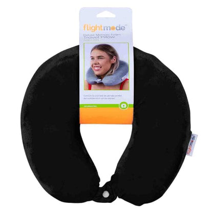 Deluxe Memory Foam Travel Pillow - 29x29x7cm, Removable Cover, Firm Support