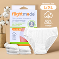 Flightmode Women's Disposable Underwear, 100% Cotton, L/XL, 5 Pcs, Hygienic & Lightweight - SuperSaverAU - view 2
