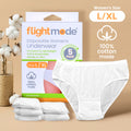 Flightmode Women's Disposable Underwear, 100% Cotton, L/XL, 5 Pcs, Hygienic & Lightweight - SuperSaverAU - view 2