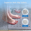 2-Pack Anti-Slip Grip Shower Mat 70×40 cm with 100+ Suction Cups, Quick-Dry - SuperSaverAU - view 2