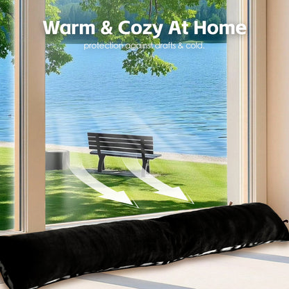 Sand-Filled Cotton Draught Stopper - 78 x 8 cm, Handmade, Energy-Saving, Gift for Home