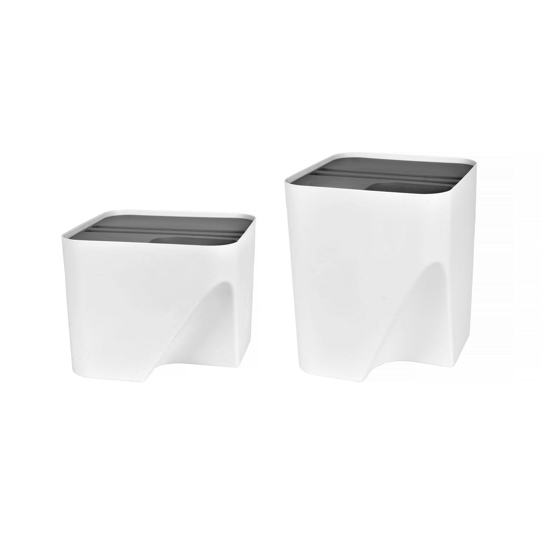 Premium Stackable Plastic Kitchen Trash Bin Set – 12L & 18L, 2 Piece